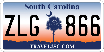 SC license plate ZLG866