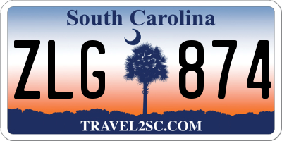 SC license plate ZLG874