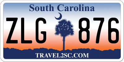 SC license plate ZLG876