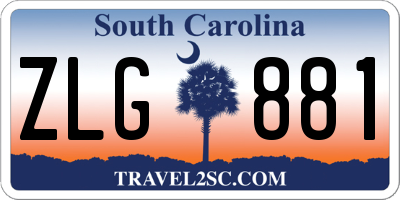 SC license plate ZLG881