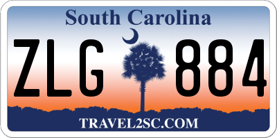 SC license plate ZLG884
