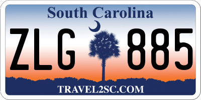 SC license plate ZLG885