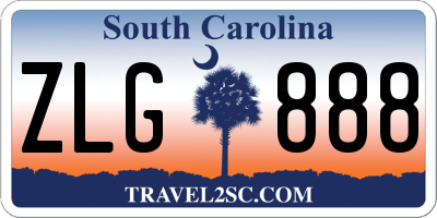 SC license plate ZLG888
