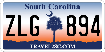 SC license plate ZLG894