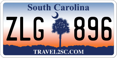 SC license plate ZLG896