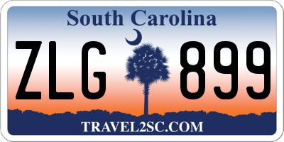 SC license plate ZLG899