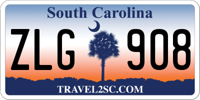 SC license plate ZLG908