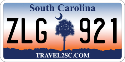 SC license plate ZLG921