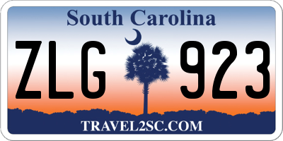 SC license plate ZLG923