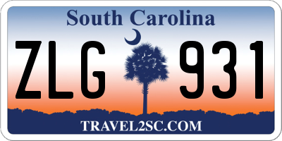 SC license plate ZLG931