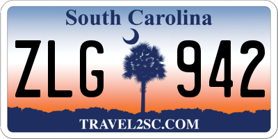 SC license plate ZLG942