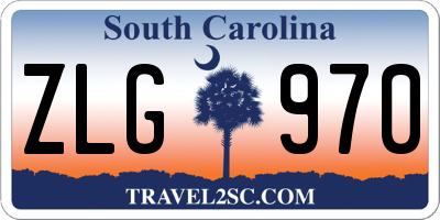 SC license plate ZLG970
