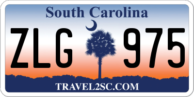 SC license plate ZLG975