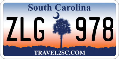 SC license plate ZLG978