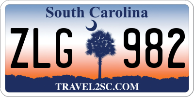 SC license plate ZLG982
