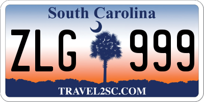 SC license plate ZLG999
