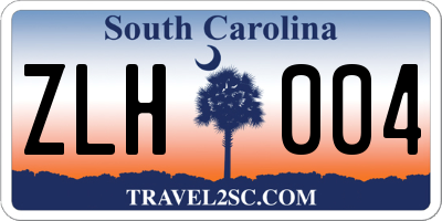 SC license plate ZLH004