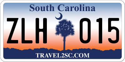 SC license plate ZLH015