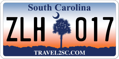 SC license plate ZLH017