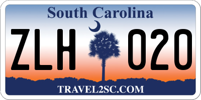 SC license plate ZLH020