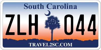 SC license plate ZLH044