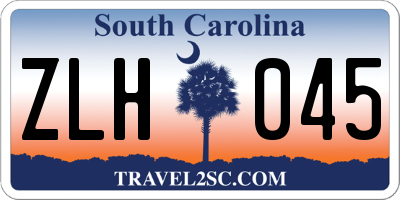 SC license plate ZLH045
