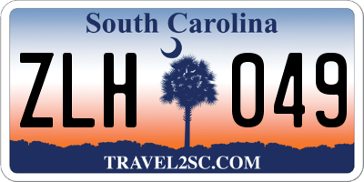 SC license plate ZLH049