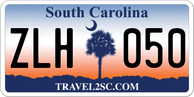 SC license plate ZLH050
