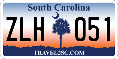 SC license plate ZLH051