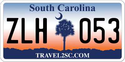SC license plate ZLH053