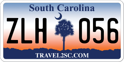 SC license plate ZLH056