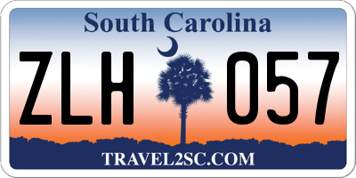 SC license plate ZLH057