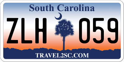 SC license plate ZLH059