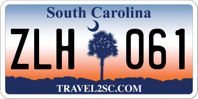 SC license plate ZLH061