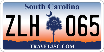 SC license plate ZLH065