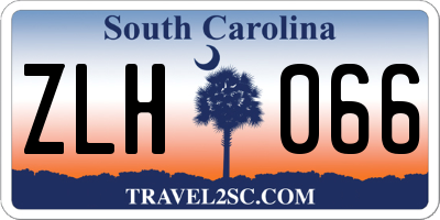 SC license plate ZLH066