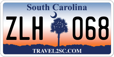 SC license plate ZLH068