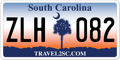 SC license plate ZLH082