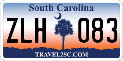 SC license plate ZLH083