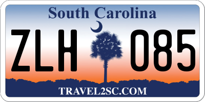 SC license plate ZLH085