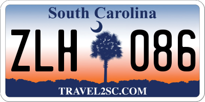 SC license plate ZLH086