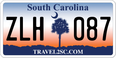 SC license plate ZLH087