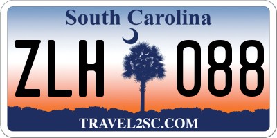 SC license plate ZLH088