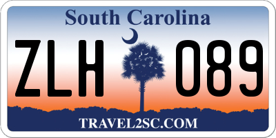 SC license plate ZLH089