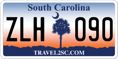 SC license plate ZLH090