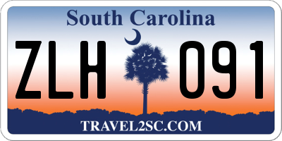 SC license plate ZLH091
