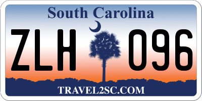 SC license plate ZLH096