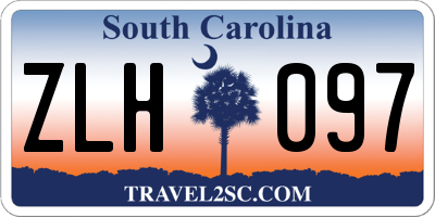 SC license plate ZLH097