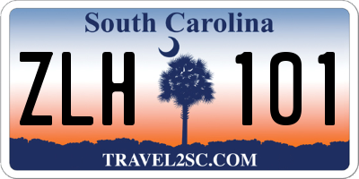 SC license plate ZLH101