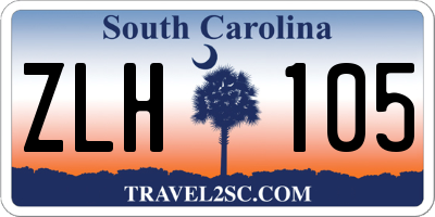 SC license plate ZLH105